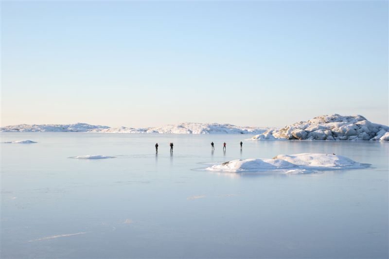 Snöig skärgård