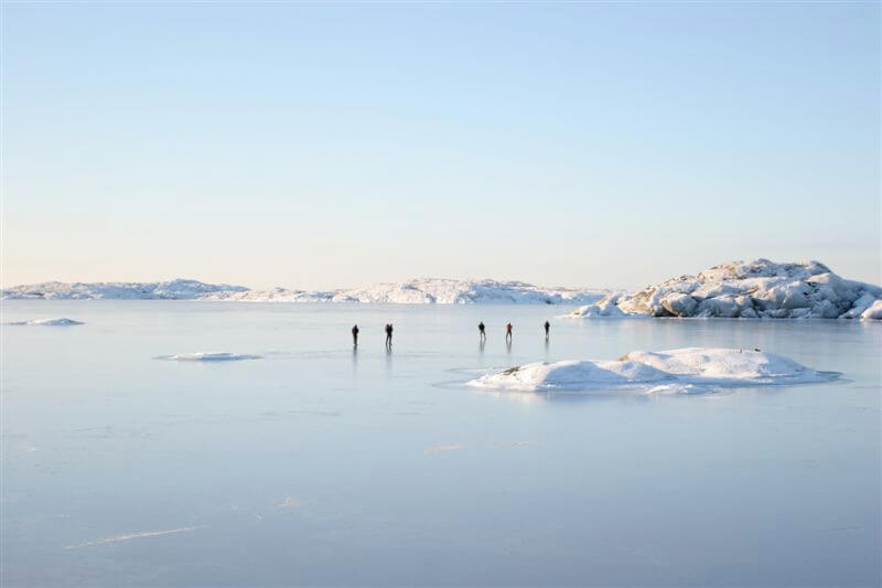 Snöig skärgård